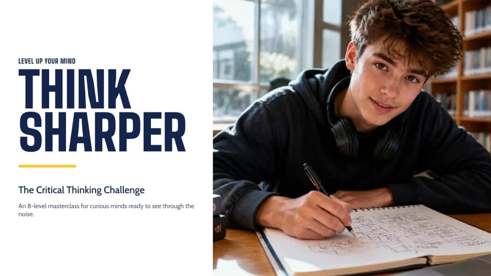 Think Sharper: The Critical Thinking Challenge Course Cover