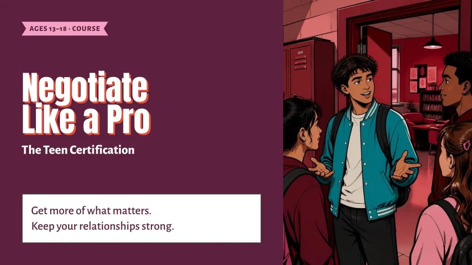 Negotiate Like a Pro: The Teen Certification Course Cover